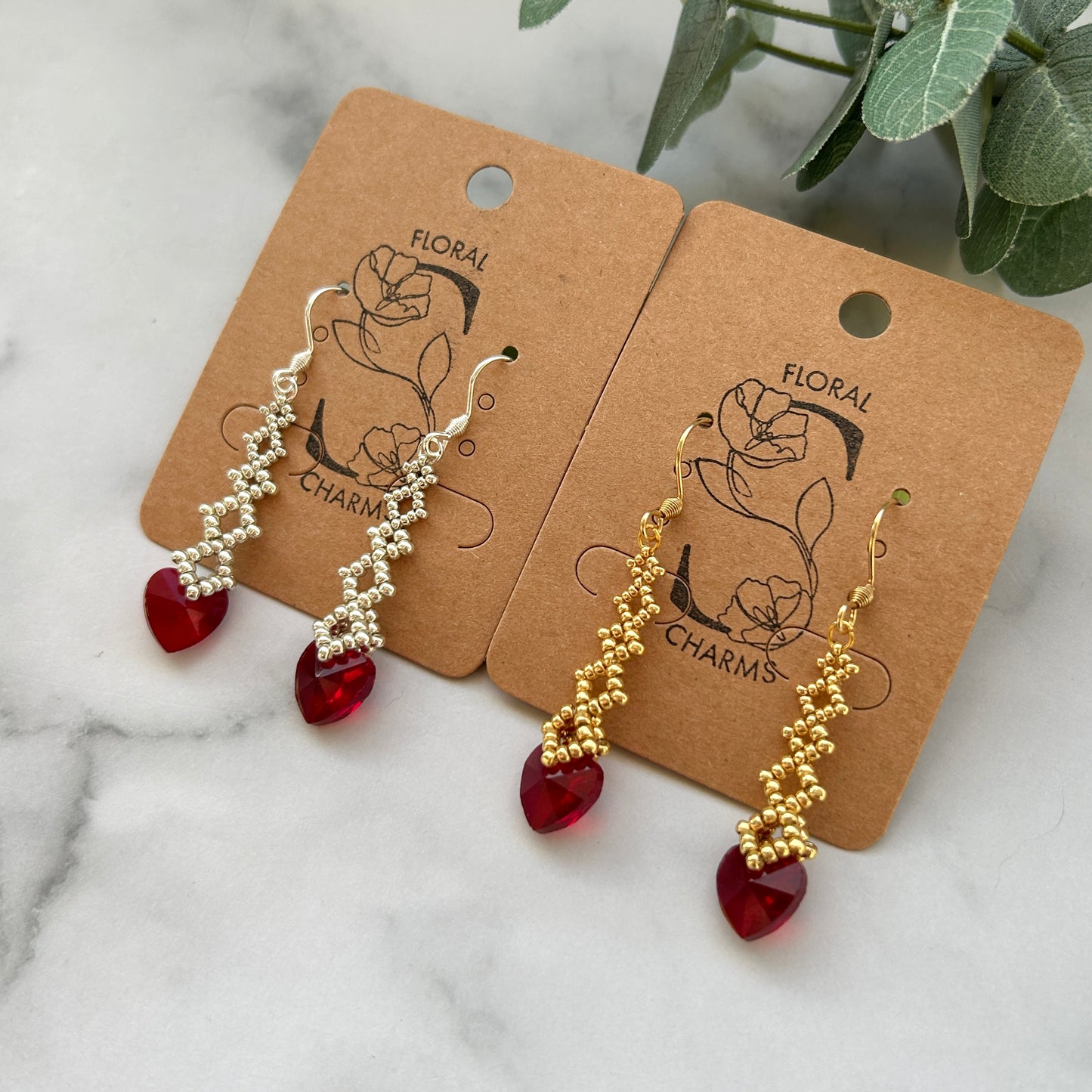 Crystal Hearts - Red